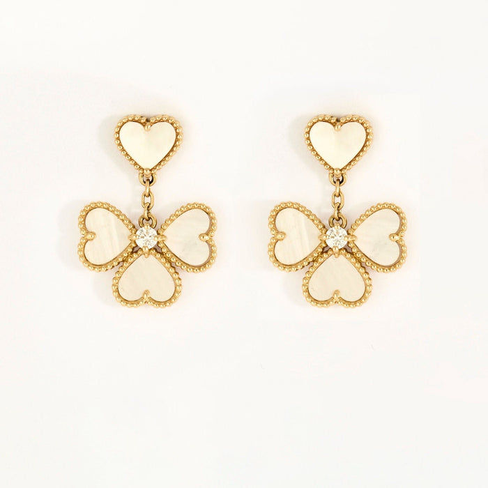 Boucles d'oreilles VAN CLEEF & ARPELS – Paire de pendants d’oreilles en or jaune 58 Facettes