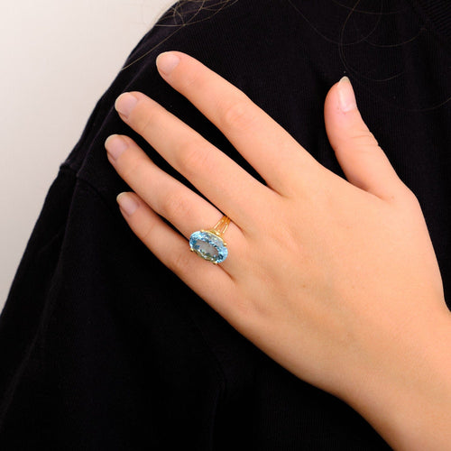 Bague 55 Bague Or Jaune Topaze 58 Facettes