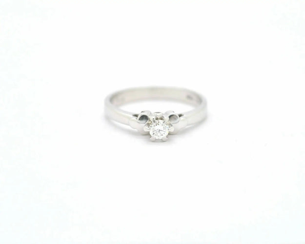 Bague Bague solitaire Damiani en or blanc sertie de diamants de 0,18 ct 58 Facettes 8745