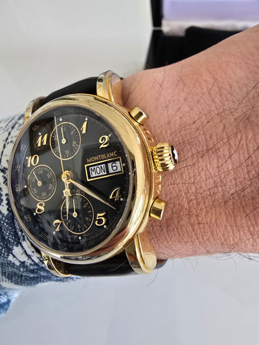 Montre Montblanc - Montre Chronographe Meisterstuck avec coffret 58 Facettes