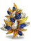 Broche Broche Missiaglia or jaune saphirs et diamants 58 Facettes 1254