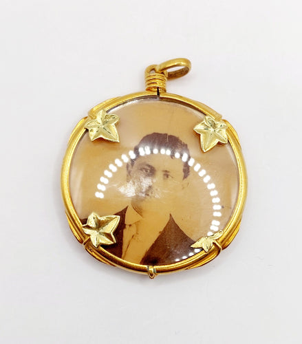 Pendentif Pendentif porte photo antique or jaune 58 Facettes A05403
