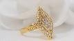 Bague 54 Bague marquise en or jaune et diamants 58 Facettes 30777