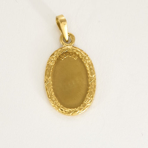 Pendentif AUGIS - Médaille sentimentale en or jaune 58 Facettes GAP1821