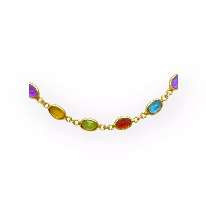 Collier Collier avec pierres multicolores 58 Facettes 330063796