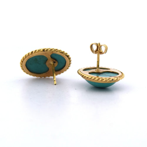 Boucles d'oreilles Orecchini vintage con turchese 58 Facettes