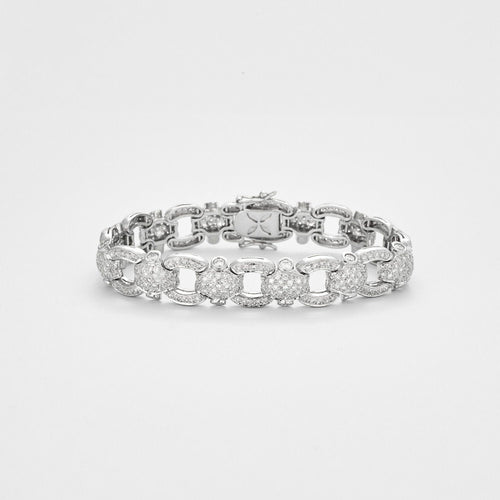 Collier Bracelet chaîne en pavage de diamants 58 Facettes 3665