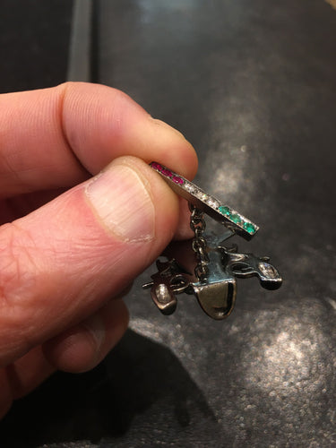 Paire de boutons de manchette Tête De Mort en or