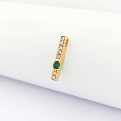 Pendentif Pendentif en or jaune diamants et émeraude 58 Facettes 29725