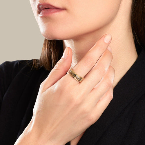 Bague 57 BOUCHERON - Bague Quatre en 3 ors et PVD 58 Facettes