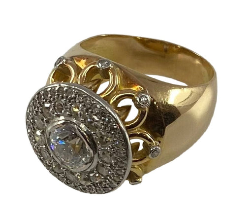 Bague 58 Bague Vintage 1960 Or Jaune, Platine & Diamants 58 Facettes AB12