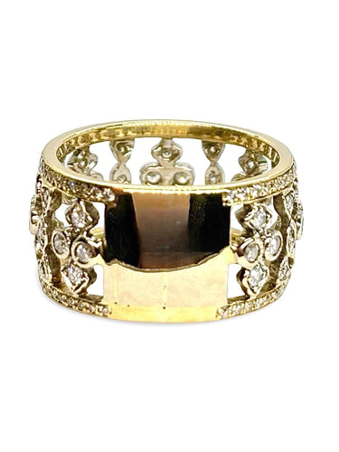 Bague 52 Bague ancienne or jaune et diamants 1,30 ct 58 Facettes 1125