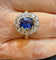 Bague 54 Bague ancienne en or 18 carats saphir et diamants 58 Facettes