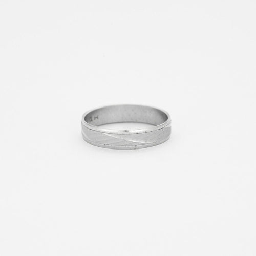Bague Alliance Plate 58 Facettes LP365
