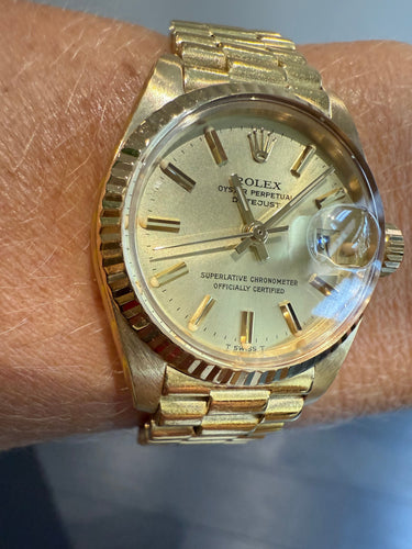 Montre ROLEX - Montre Date Just - Or Jaune - 26 mm 58 Facettes 1.0000422/1