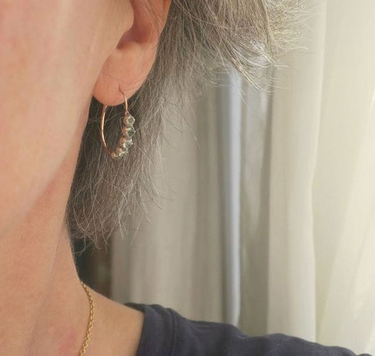 Boucles d'oreilles Boucles d’oreilles Poissardes 1798-1809 Pierres facettées or rose et argent 58 Facettes