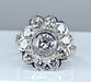 Ring 51 White gold daisy ring with diamonds 58 Facettes AB304