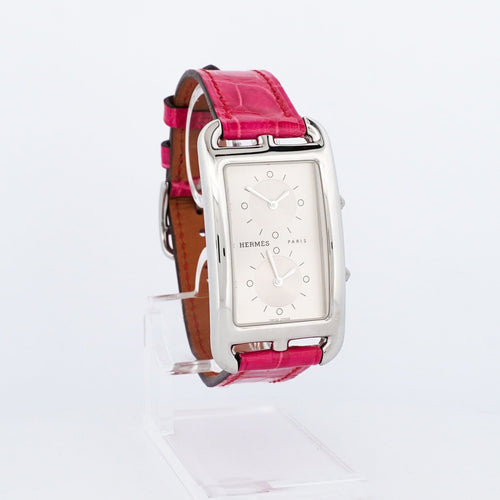 Montre Hermès Cape Cod Dual Time - Cadran argenté - GM 58 Facettes