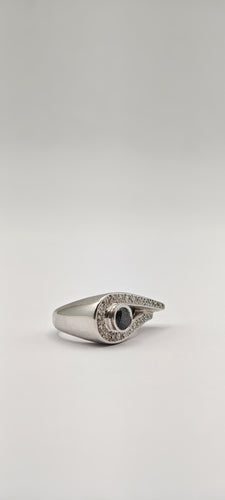 Bague 54 Bague habillée en or blanc et diamant noir 58 Facettes 21003844