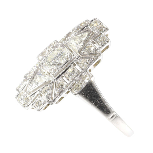 Bague 56 Allure Vintage : Bague en diamant Art Déco des années 1950 58 Facettes 24002-0086