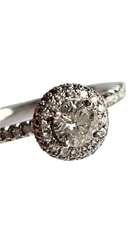 Bague 55 Bague Eternity - or blanc et diamants 58 Facettes 96164-WW-55