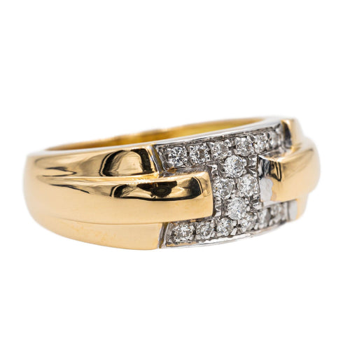 Bague 56 Bague Or jaune, Or blanc Diamant 58 Facettes 2997695CN