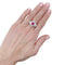 Bague 58 Bague or blanc, rubis et diamants. 58 Facettes 35218