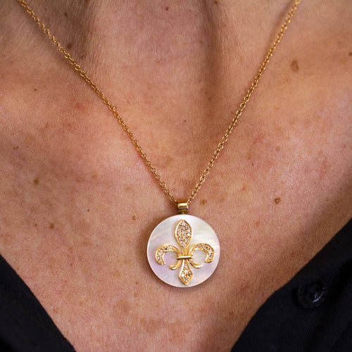 Collier Collier Or Rose Nacre et Diamants 58 Facettes D360910FV