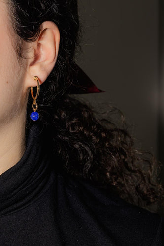 Boucles d'oreilles Boucles d'oreilles Créoles  Or jaune Lapis lazuli 58 Facettes 4830512CN