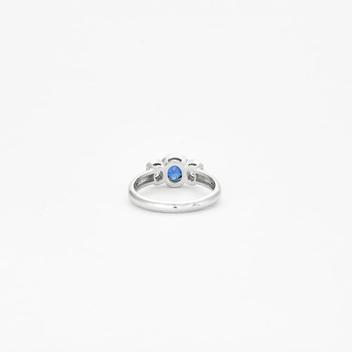 Bague 53 Bague Trilogie diamants et saphir 58 Facettes 3578