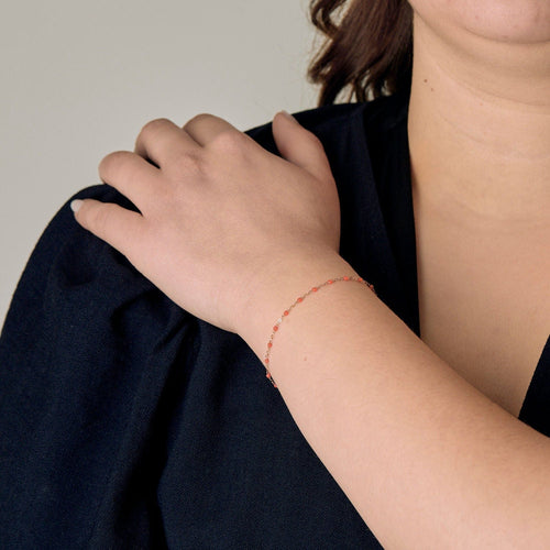 Bracelet GIGI Clozeau - Classique Gigi - Bracelet en or jaune et résine rouge 58 Facettes BRI0094X2