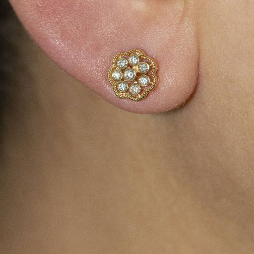 Boucles d'oreilles Boucles d'oreilles vintage en or et diamants 58 Facettes D361162SP