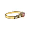 Bague 57 Bague design contemporain en or, diamants, rubis 58 Facettes Q82B