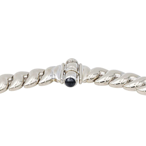 Collier Collier Or blanc Saphir 58 Facettes 4324637CN