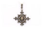 Pendentif Pendentif en or jaune et argent serti de diamants 58 Facettes B550