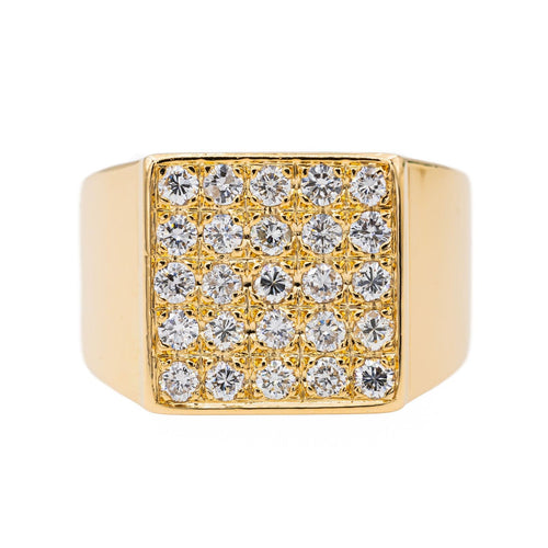Bague 57.5 Bague Chevalière Or jaune Diamant 58 Facettes 3240176CN