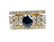Bague 56 Bague style Tank diamants et saphir 58 Facettes AB289