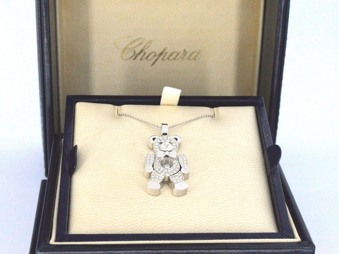 Pendentif Chopard - Pendentif Happy Diamonds Teddy Bear en or jaune 18k et diamants 58 Facettes 4142