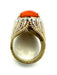 Ring 52 Vintage ring in 2 golds, coral and diamonds 58 Facettes