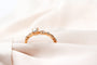 Bague Bague solitaire en or rose épaulée de diamants 0,10 ct 58 Facettes 240315