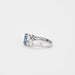 Bague Bague or blanc saphir bleu diamants 58 Facettes