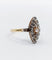 Bague marquise or jaune, platine et diamants (circa 1900)