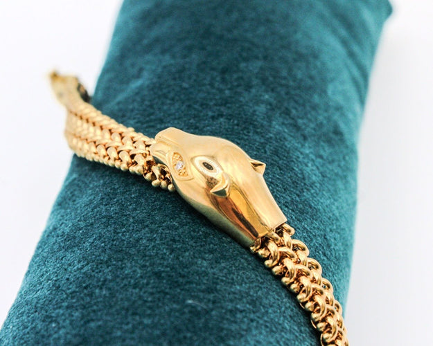Bracelet or jaune panthère