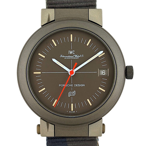 Montre IWC Schaffhausen Nato Olive Porsche Design Compass 1st Version IW 3510 Circa 1978 58 Facettes