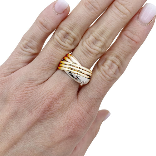 Bague 54 Bague Cartier, "Trinity", 3 tons d'or. 58 Facettes 35125