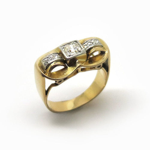 Bague 54 Bague taille ancienne en diamants 58 Facettes