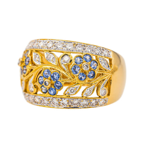 Bague 53 Bague  Cocktail  Or jaune Diamant, Saphir 58 Facettes 4099643CN