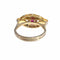 Bague 52 Bague design Art Déco en or 18 kt avec diamants et rubis synthétique 58 Facettes Q37B