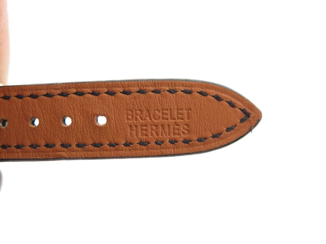 Montre montre HERMES cape cod pm cc1.210a quartz 33 mm en acier et cuir noir 58 Facettes 270891