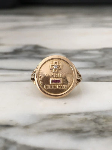 Bague 50 AUGIS - Bague d’amour en or jaune 58 Facettes